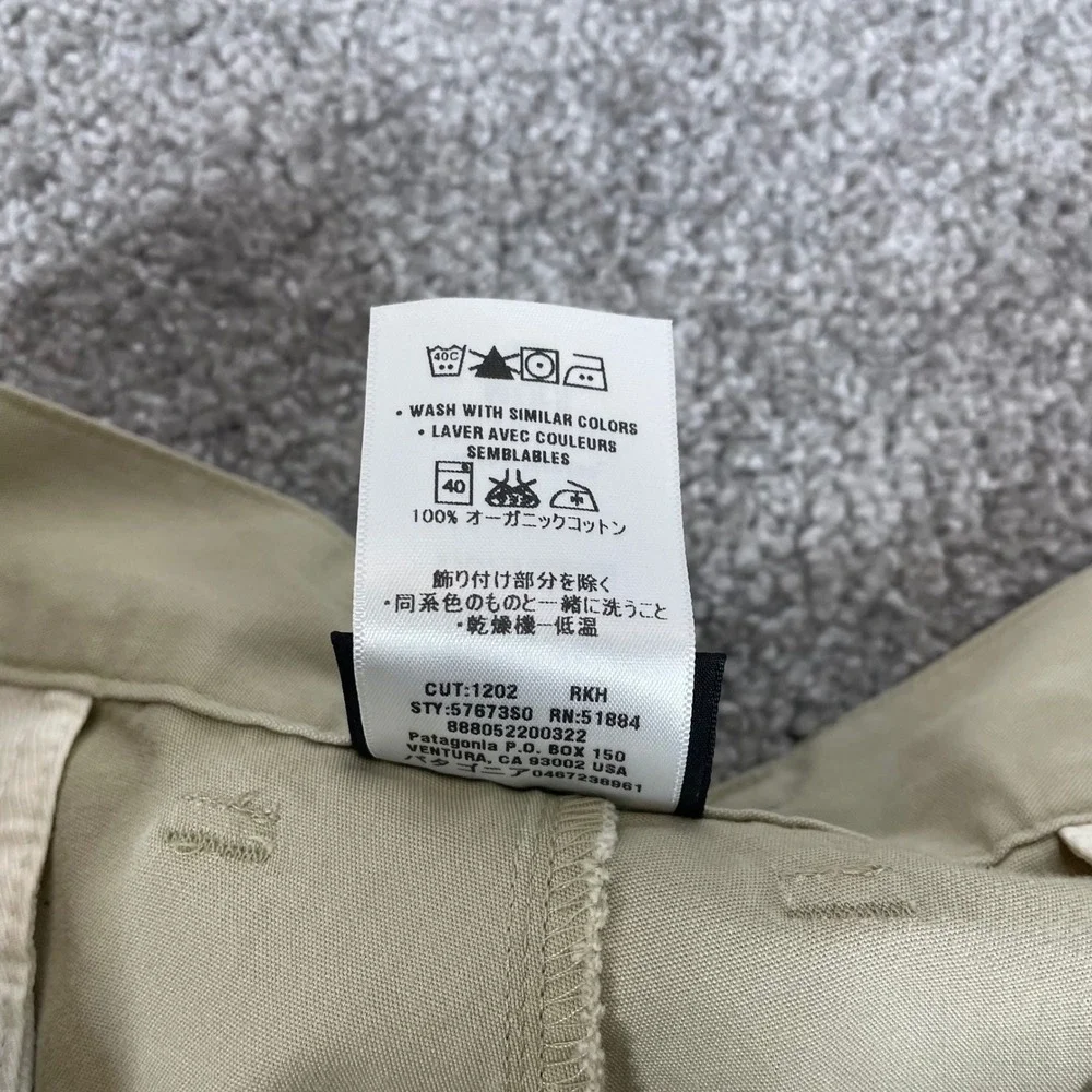 Patagonia Shorts Mens 40 All Wear Chino 8.5 Inseam Khaki Tan Organic Cotton NWT